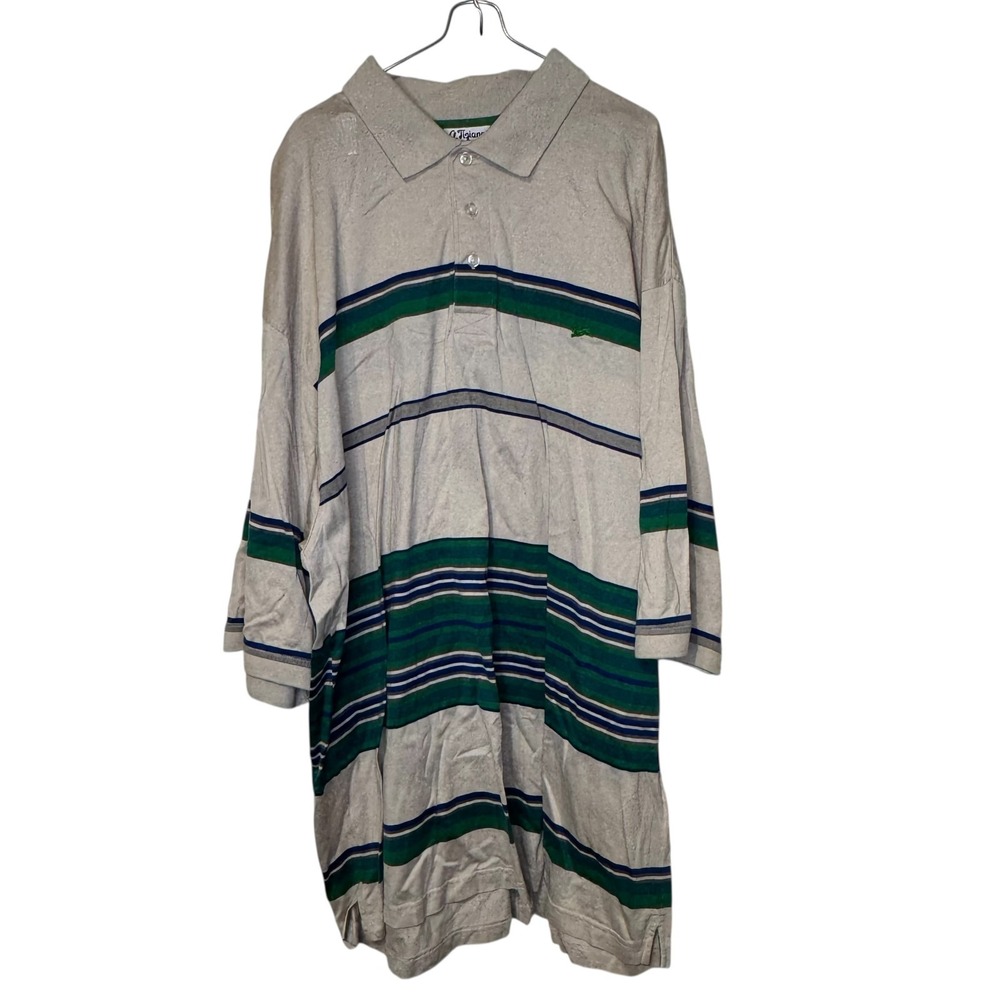 A.Tiziano Men's Polo Shirt‎ Striped Golf Oversized Short Sleeve Cotton Size 3XL